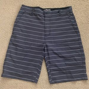 First Wave Grey Striped Shorts